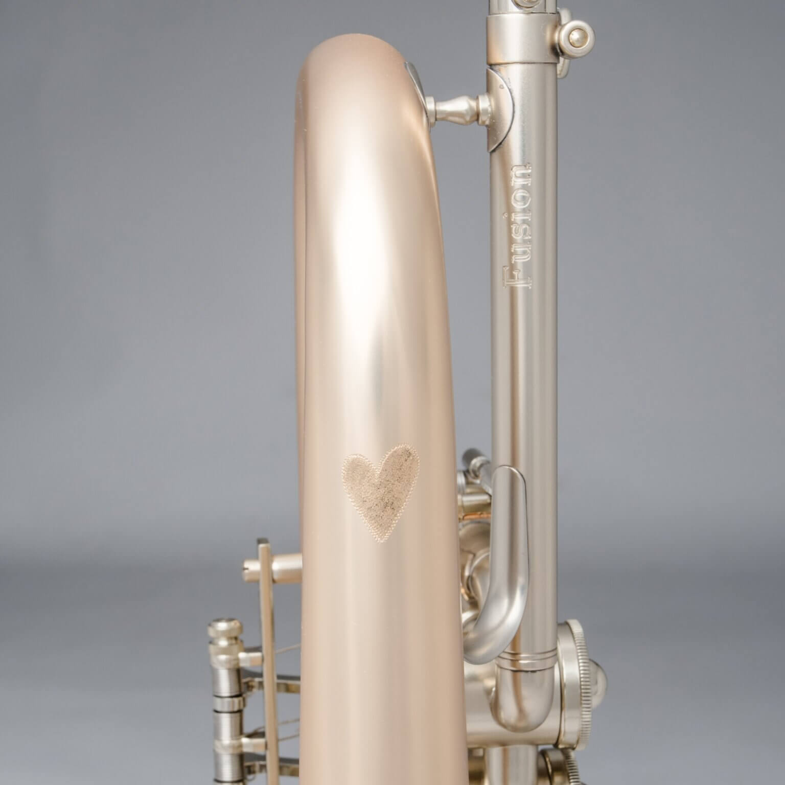 individuelle Gravur Herz Flügelhorn Mattlack